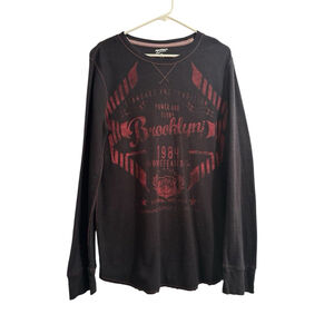 Arizona Jean Co Mens XLT Distressed Thermal Winter Shirt Long Sleeve Brooklyn NY